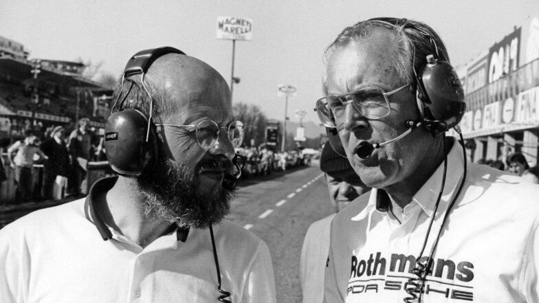 1986 Monza, links Walter Näher, rechts Peter Falk