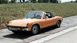 Porsche Type 914/6 MY 1970 on the “Torture track”: poor-road section for shock absorber assessment, test site in Weissach in 1970